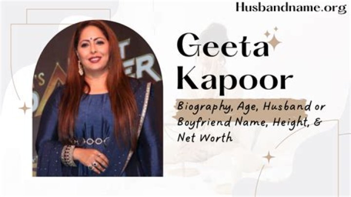 Geeta Kapur - Net Worth, Age, Height, Birthday, Bio, Wiki!