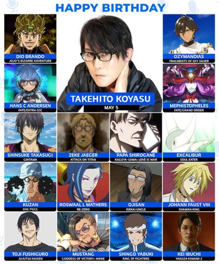 Takehito Koyasu - Net Worth, Age, Height, Birthday, Bio, Wiki!